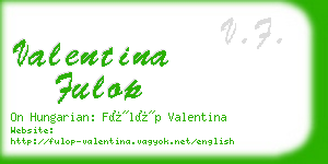 valentina fulop business card